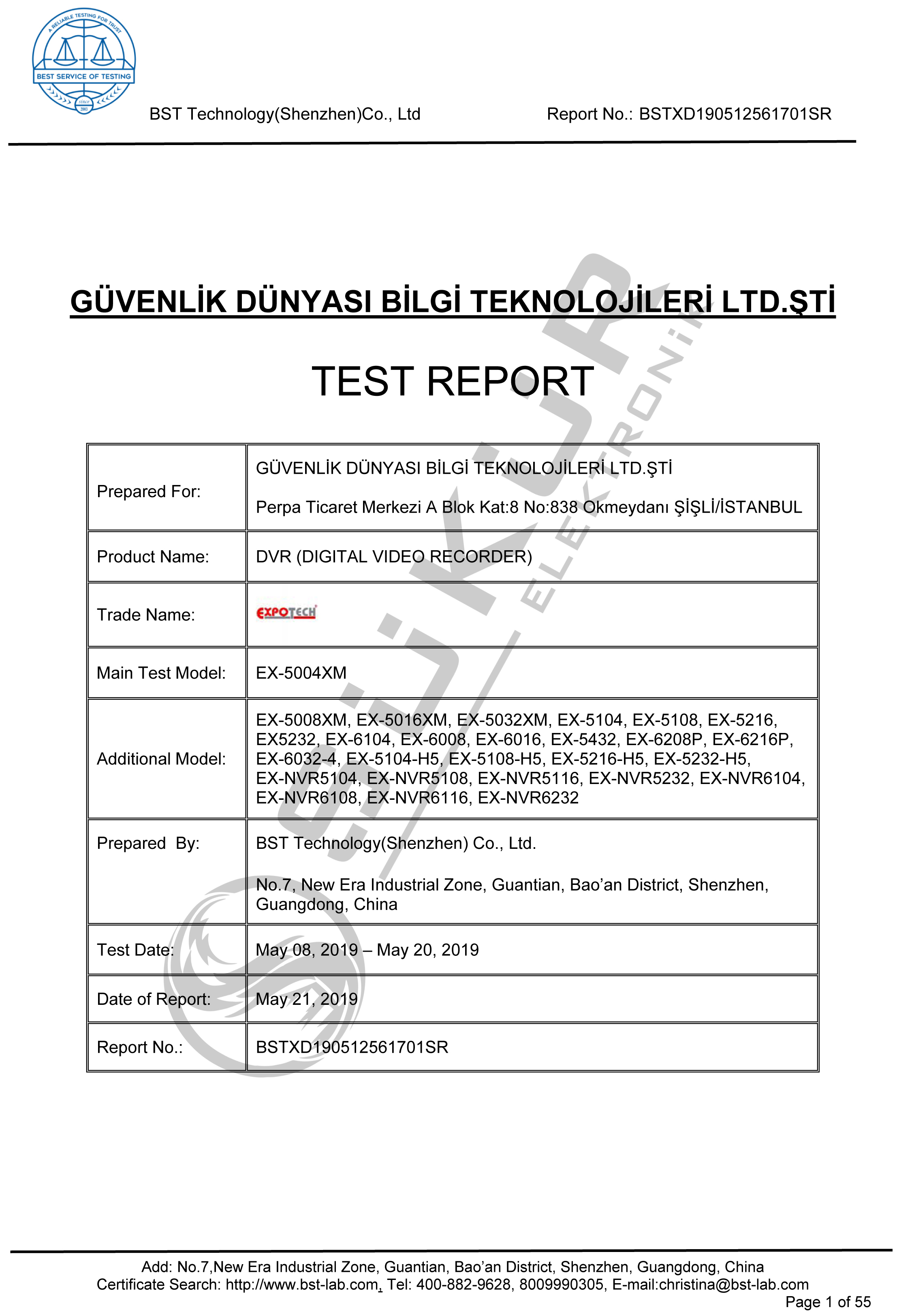 Kayıt Cihazı LVD Test Raporu